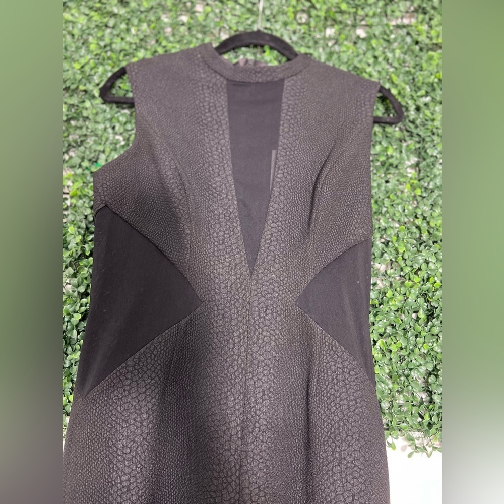 NWT Bardot Womens Black Croc Snake Textured Panel Sheer Cut Sheath Dress Size 8 - Picture 2 of 11